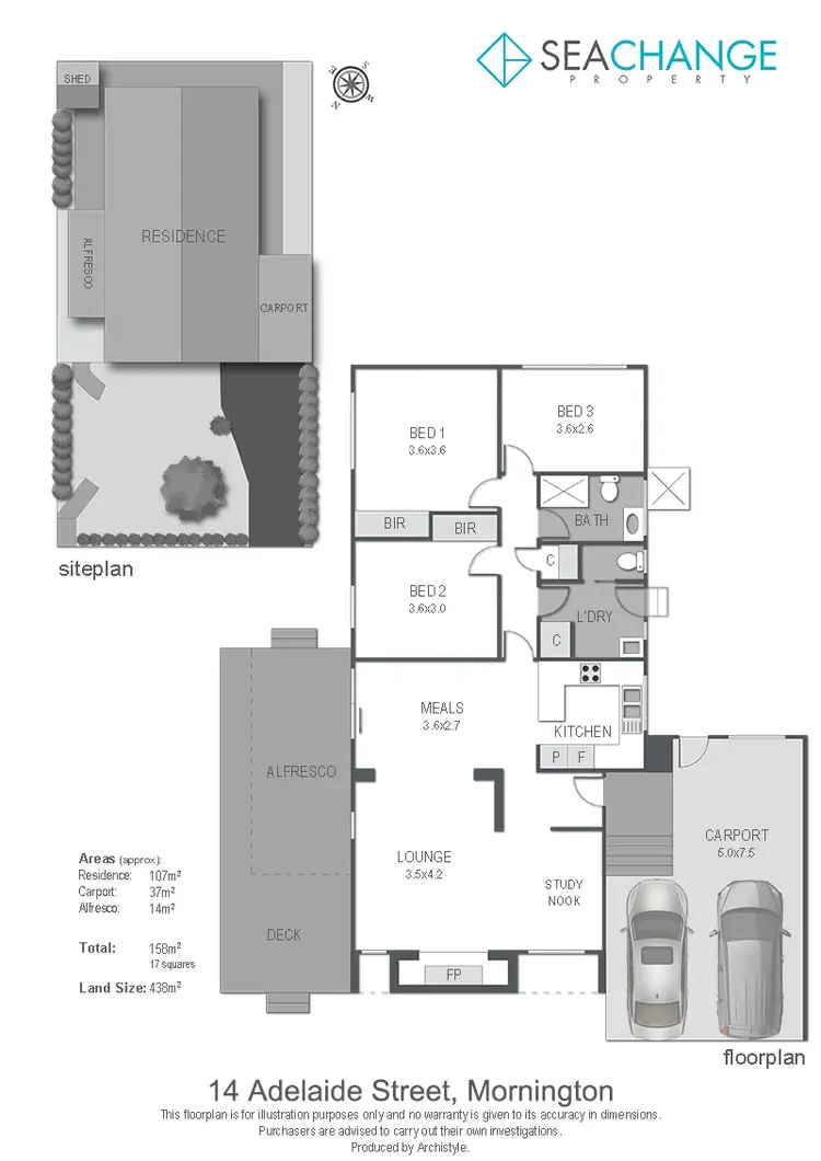 Floorplan of Homely house listing, 14 Adelaide Street, Mornington VIC 3931