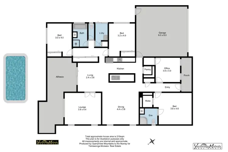 Floorplan of Homely house listing, 27 Phillip Hyland Drive, Yarrawonga VIC 3730