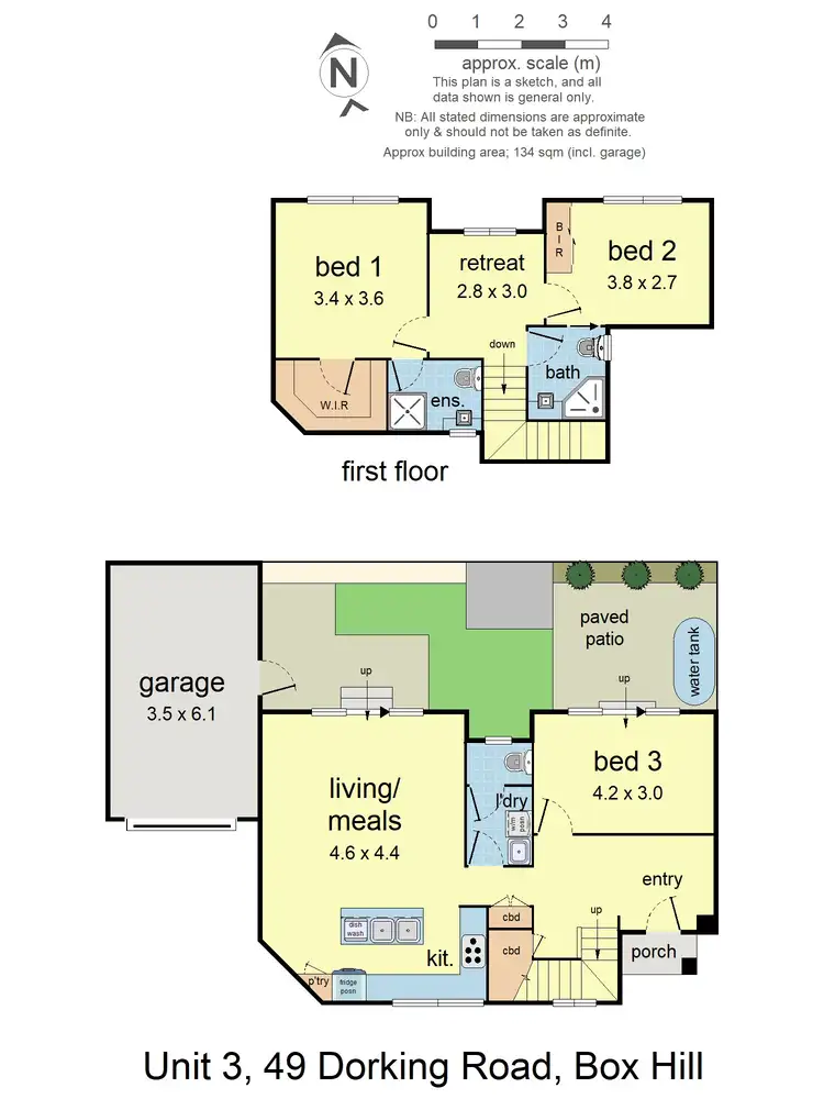Floorplan of Homely townhouse listing, 3/49 Dorking Road, Box Hill VIC 3128