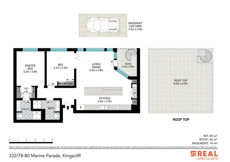 Floorplan of Homely apartment listing, 332/78-80 Marine Parade, Kingscliff NSW 2487