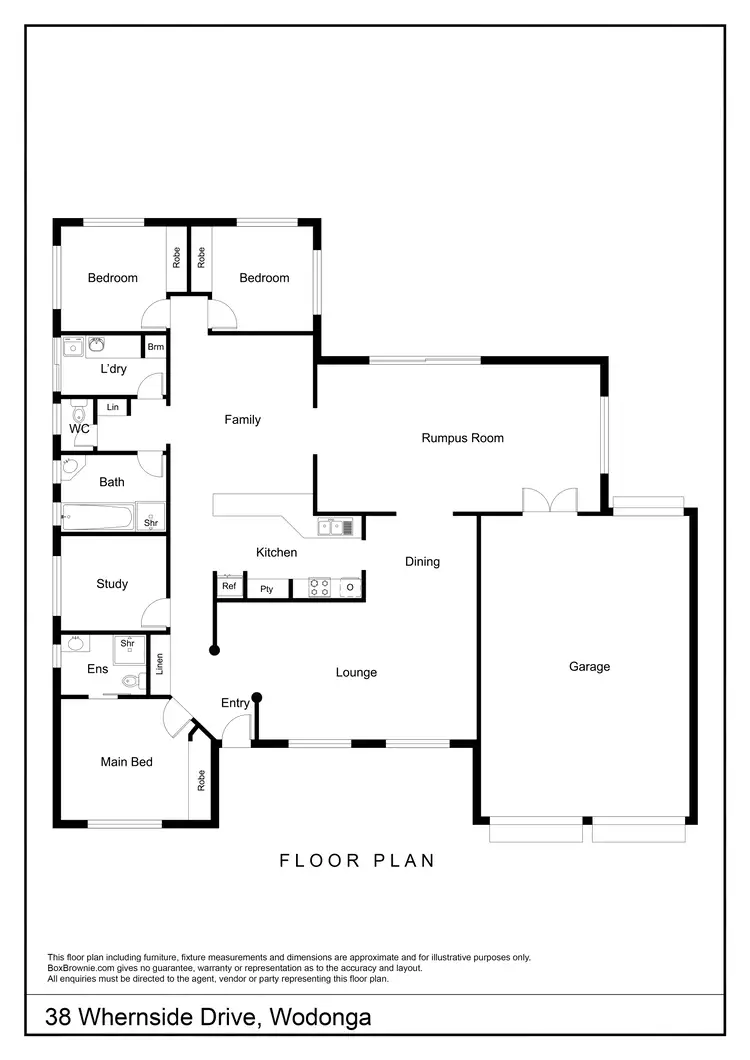 Floorplan of Homely house listing, 38 WHERNSIDE DRIVE, Wodonga VIC 3690