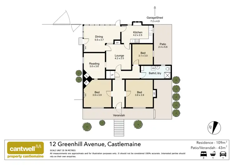 Floorplan of Homely house listing, 12 Greenhill Avenue, Castlemaine VIC 3450