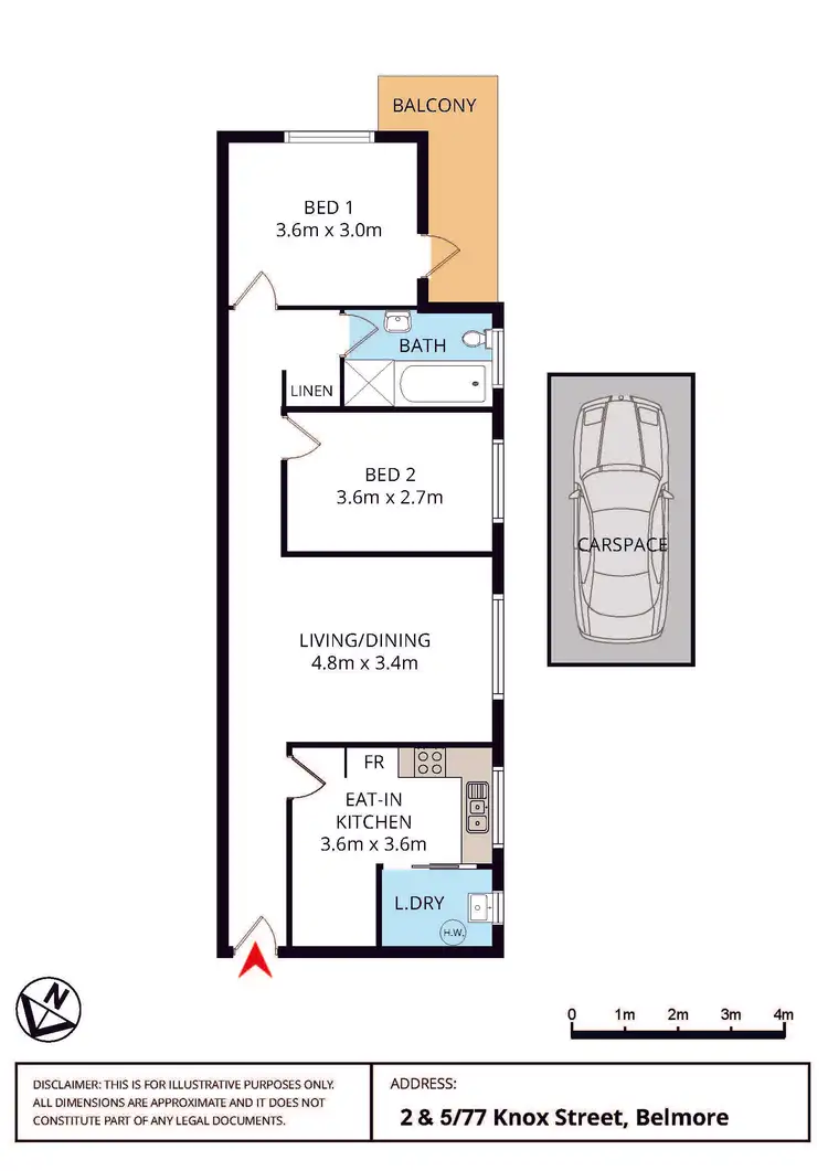 Floorplan of Homely block of units listing, 77 Knox Street, Belmore NSW 2192