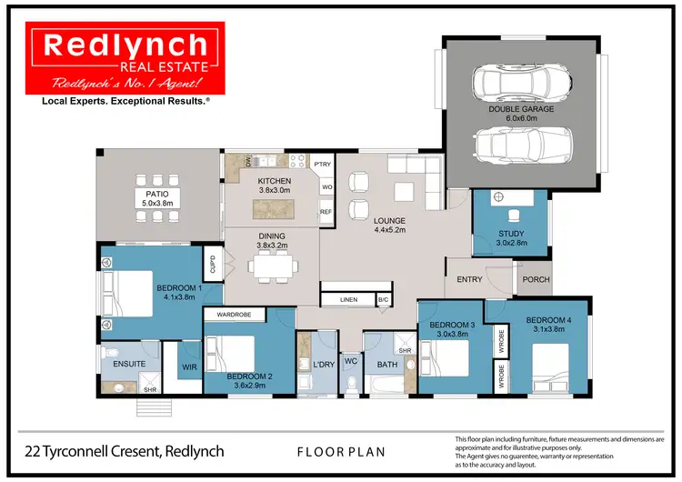 Floorplan of Homely house listing, 22 TYRCONNELL CRESCENT, Redlynch QLD 4870