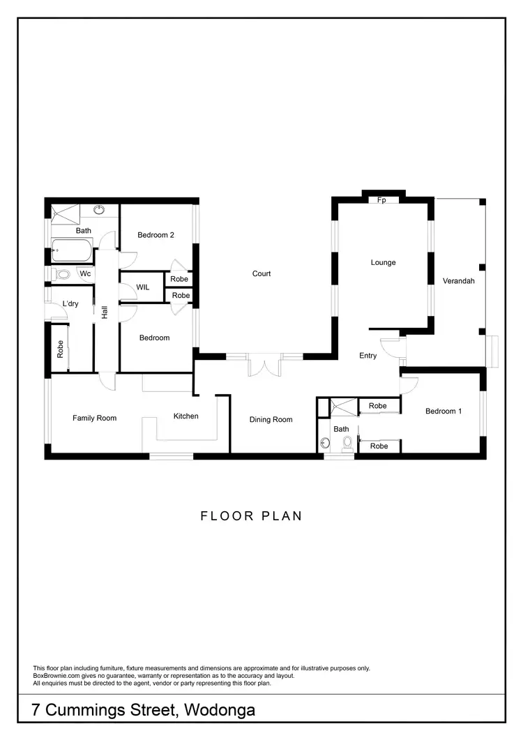 Floorplan of Homely house listing, 7 CUMMINGS STREET, Wodonga VIC 3690