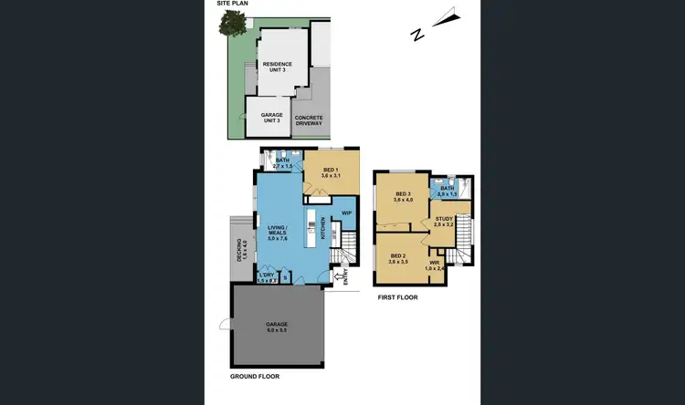 Floorplan of Homely townhouse listing, 3/3 Gladwyn Avenue, Frankston VIC 3199