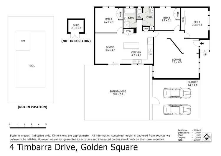 Floorplan of Homely house listing, 4 Timbarra Drive, Golden Square VIC 3555