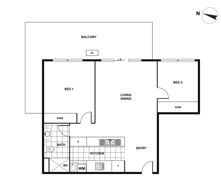 Floorplan of Homely apartment listing, 97/121 Easty Street, Phillip ACT 2606