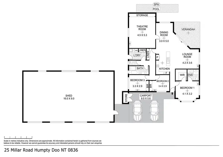 Floorplan of Homely house listing, 25 Millar Road, Humpty Doo NT 836
