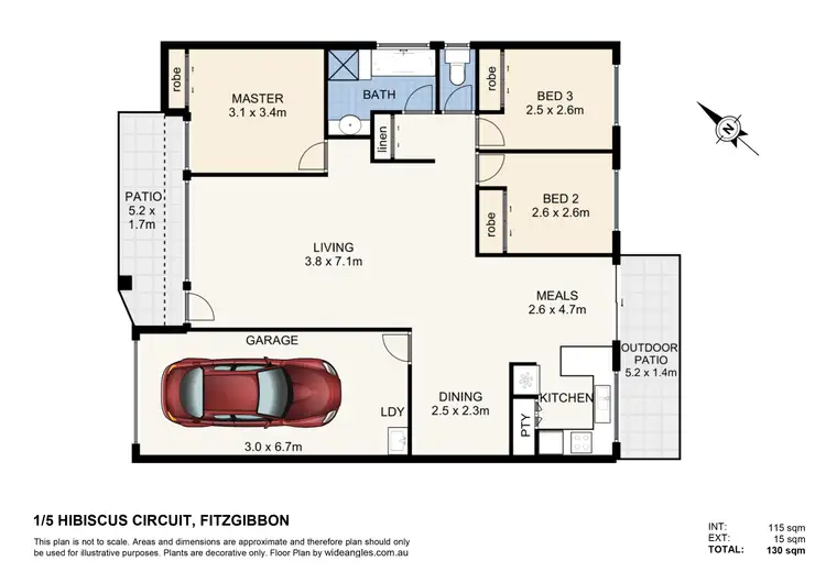 Floorplan of Homely villa listing, 1/5 Hibiscus Circuit, Fitzgibbon QLD 4018