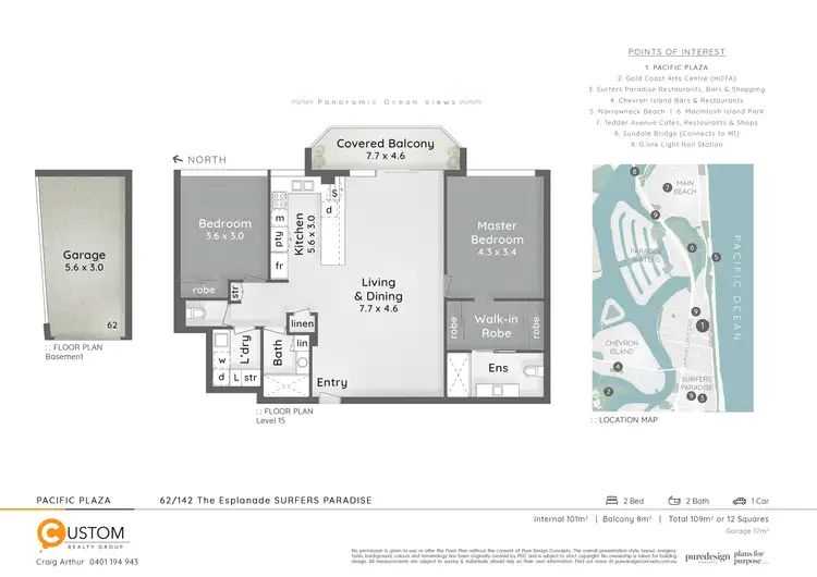 Floorplan of Homely apartment listing, 62/142 The Esplanade, Surfers Paradise QLD 4217