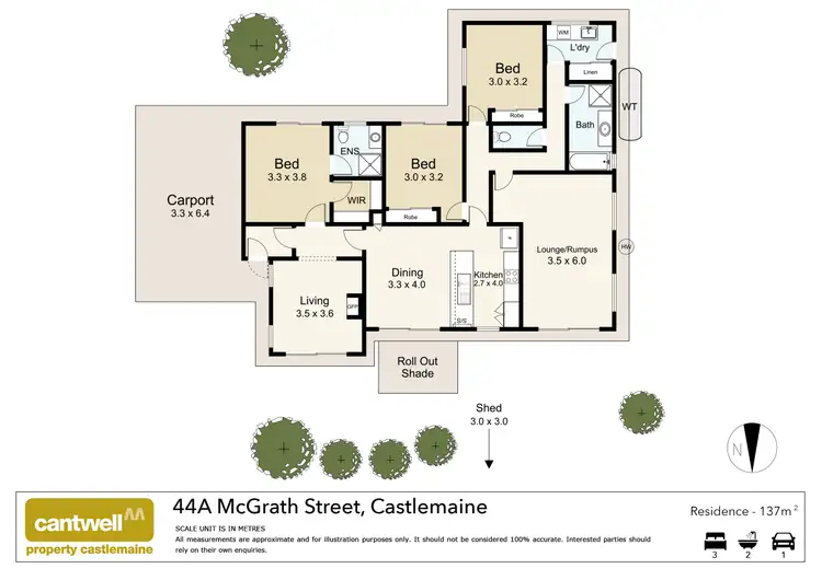 Floorplan of Homely house listing, 44A McGrath Street, Castlemaine VIC 3450