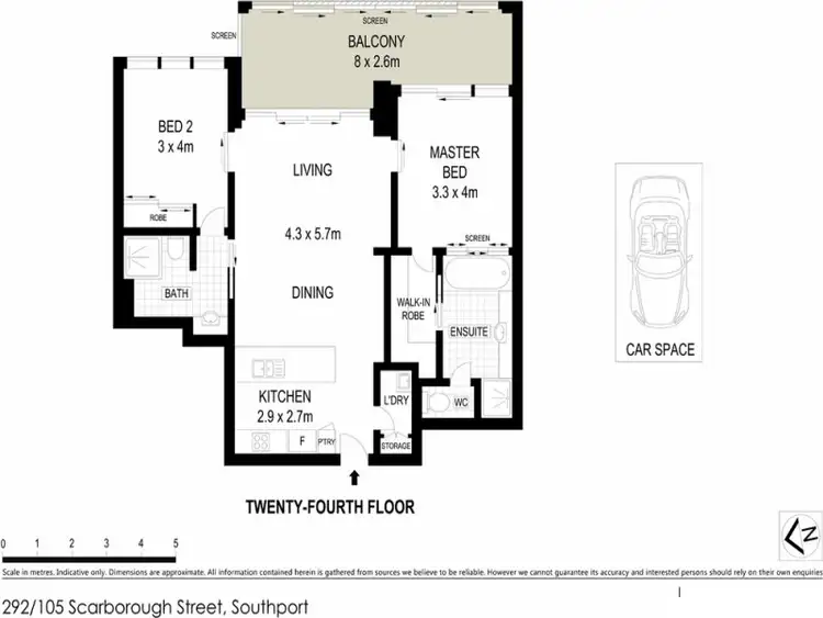 Floorplan of Homely apartment listing, 105 Scarborough St, Southport QLD 4215