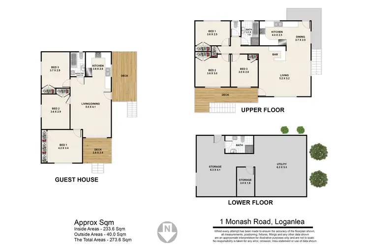 Floorplan of Homely house listing, 1-1A Monash Rd, Loganlea QLD 4131
