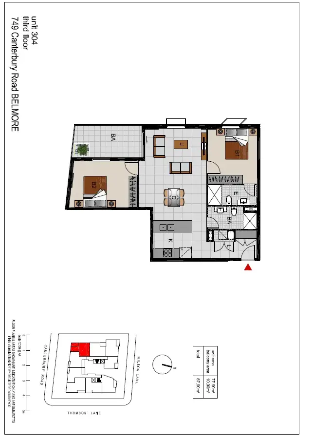 Floorplan of Homely apartment listing, 304/749 Canterbury Road, Belmore NSW 2192