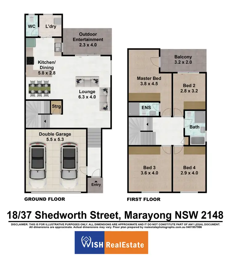 Floorplan of Homely townhouse listing, 18/37 Shedworth Street, Marayong NSW 2148