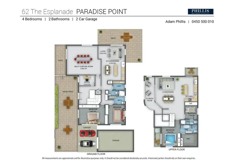 Floorplan of Homely house listing, 62 The Esplanade, Paradise Point QLD 4216