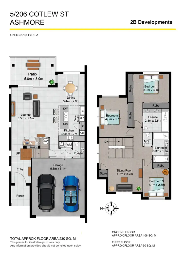 Floorplan of Homely townhouse listing, 4/206 Cotlew Street, Ashmore QLD 4214