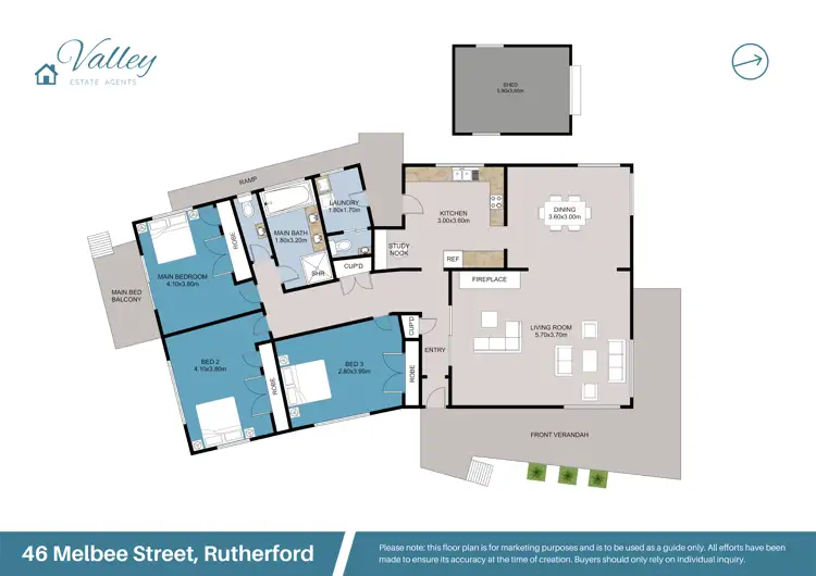 Floorplan of Homely house listing, 46 Melbee Street, Rutherford NSW 2320