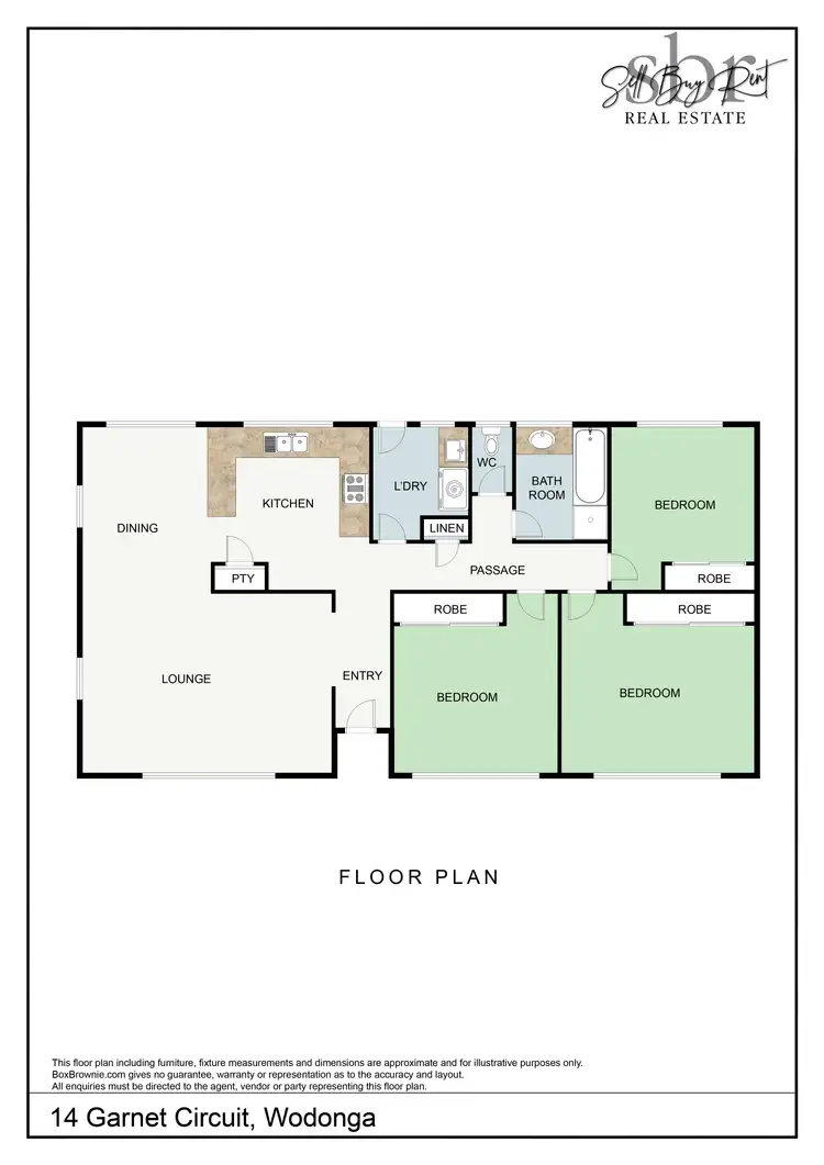 Floorplan of Homely house listing, 14 GARNET CIRCUIT, Wodonga VIC 3690