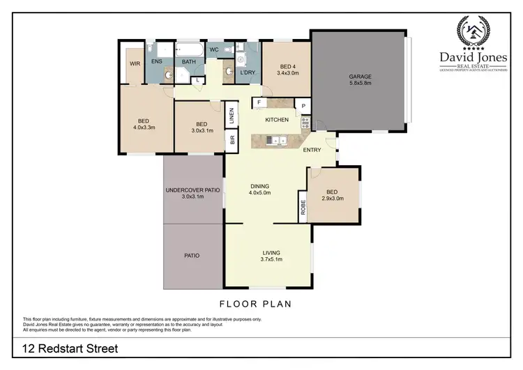 Floorplan of Homely house listing, 12 REDSTART STREET, Upper Coomera QLD 4209