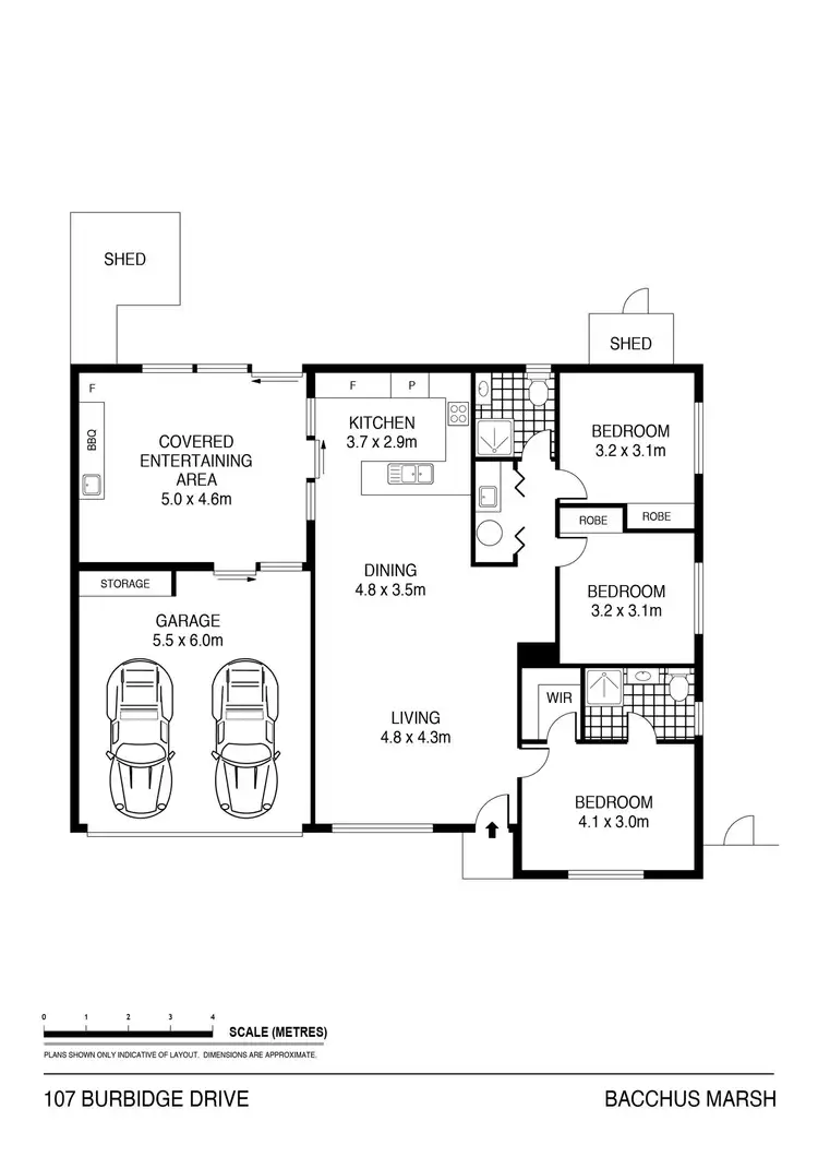 Floorplan of Homely house listing, 107 Burbidge Drive, Bacchus Marsh VIC 3340