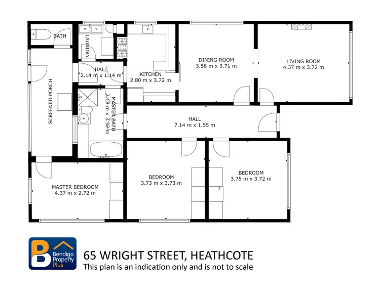 Floorplan of Homely house listing, 65 Wright Street, Heathcote VIC 3523