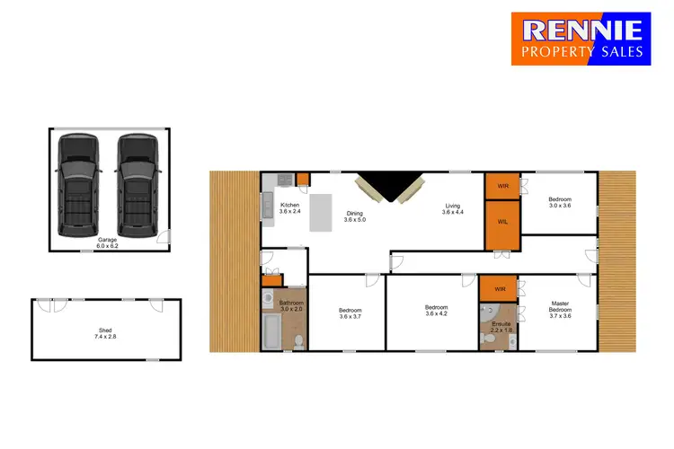 Floorplan of Homely house listing, 65 Moore Street, Moe VIC 3825