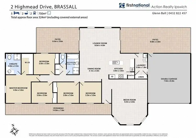 Floorplan of Homely house listing, 2 Highmead Drive, Brassall QLD 4305