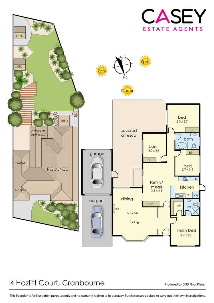 Floorplan of Homely house listing, 4 Hazlitt Court, Cranbourne VIC 3977