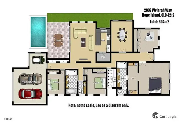 Floorplan of Homely house listing, 2837 Wylarah Way, Hope Island QLD 4212