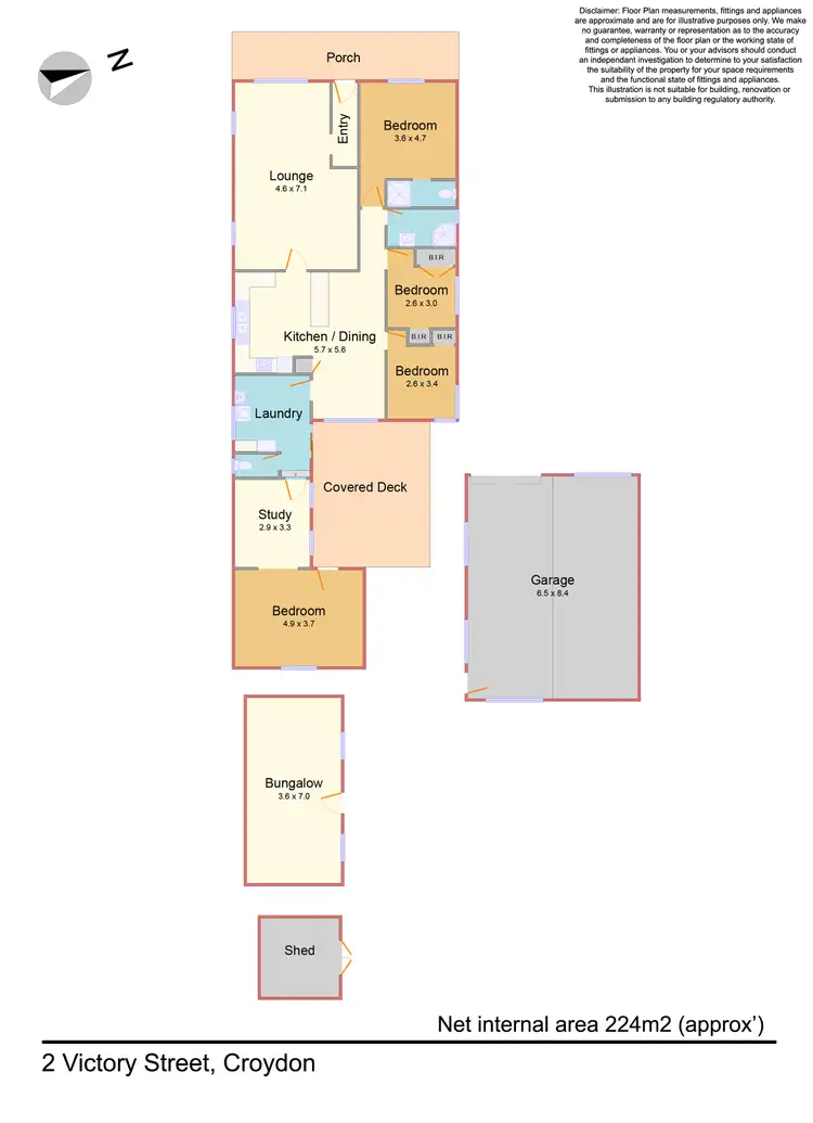 Floorplan of Homely house listing, 2 Victory Street, Croydon VIC 3136