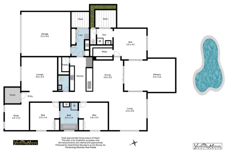 Floorplan of Homely house listing, 65 Phillip Hyland Drive, Yarrawonga VIC 3730