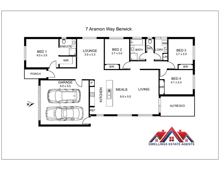 Floorplan of Homely house listing, 7 Aramon Way, Berwick VIC 3806