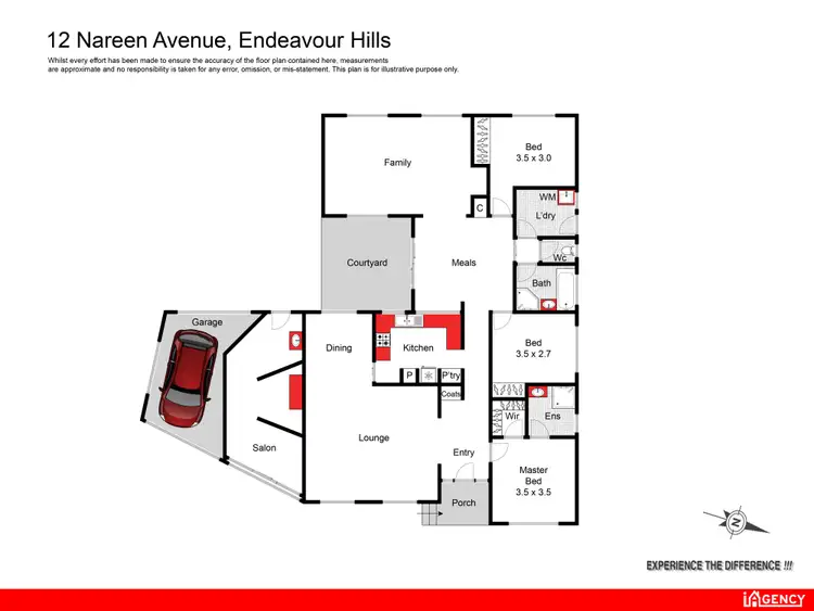 Floorplan of Homely house listing, 12 Nareen Avenue, Endeavour Hills VIC 3802