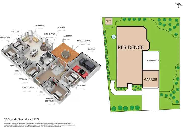 Floorplan of Homely house listing, 32 Boyanda Street, Wishart QLD 4122