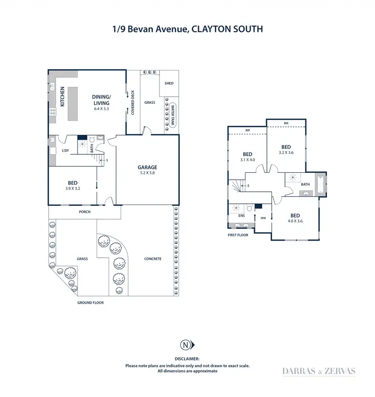 Floorplan of Homely townhouse listing, 1/9 Bevan Avenue, Clayton South VIC 3169