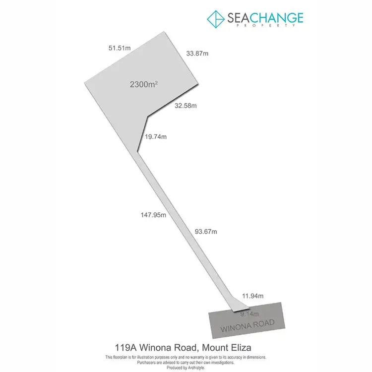 Floorplan of Homely land listing, 119A Winona Road, Mount Eliza VIC 3930