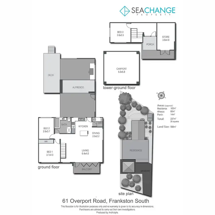 Floorplan of Homely house listing, 61 Overport Road, Frankston South VIC 3199