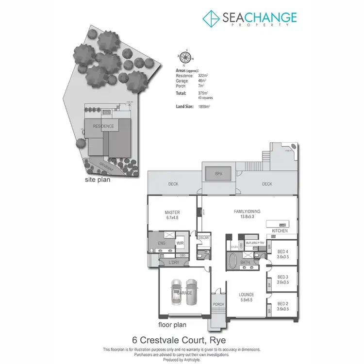 Floorplan of Homely house listing, 6 Crestvale Court, Rye VIC 3941