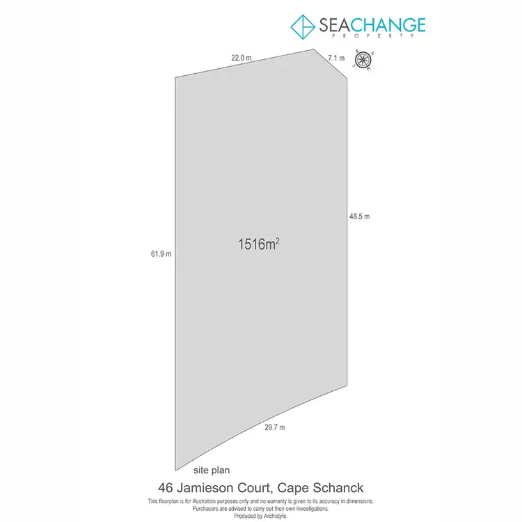 Floorplan of Homely land listing, 46 Jamieson Court, Cape Schanck VIC 3939