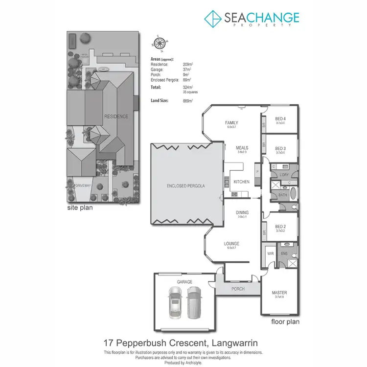 Floorplan of Homely house listing, 17 Pepperbush Crescent, Langwarrin VIC 3910