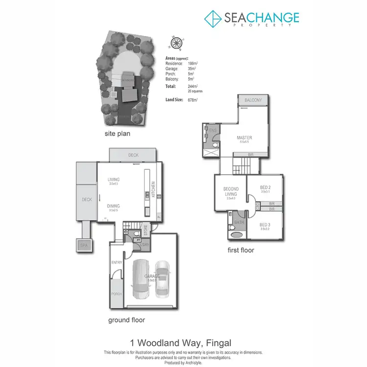 Floorplan of Homely house listing, 1 Woodland Way, Fingal VIC 3939