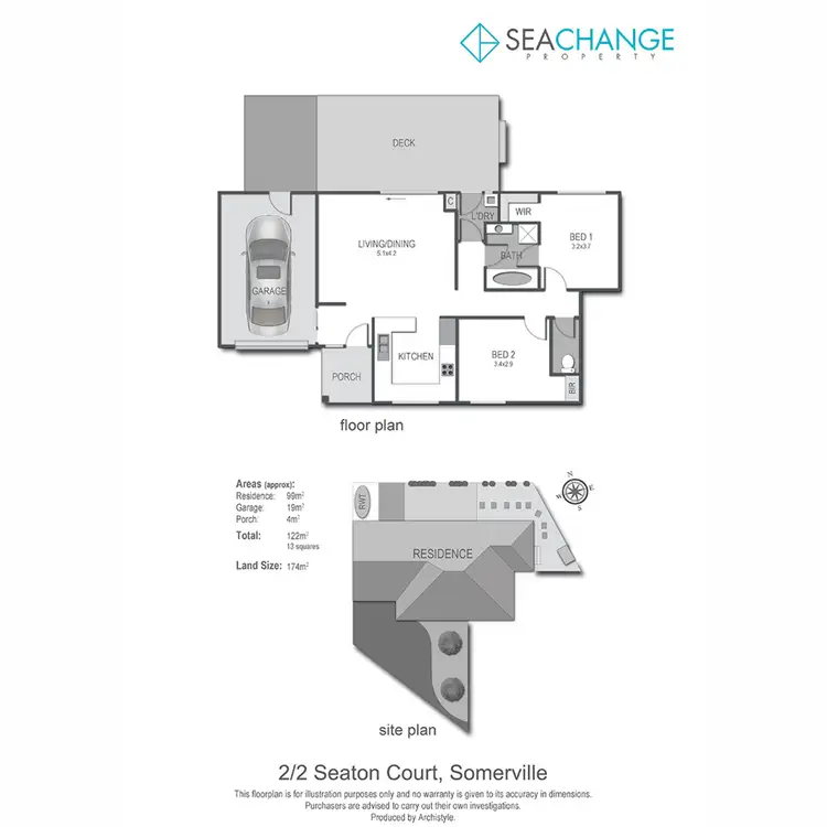 Floorplan of Homely unit listing, 2/2 Seaton Court, Somerville VIC 3912