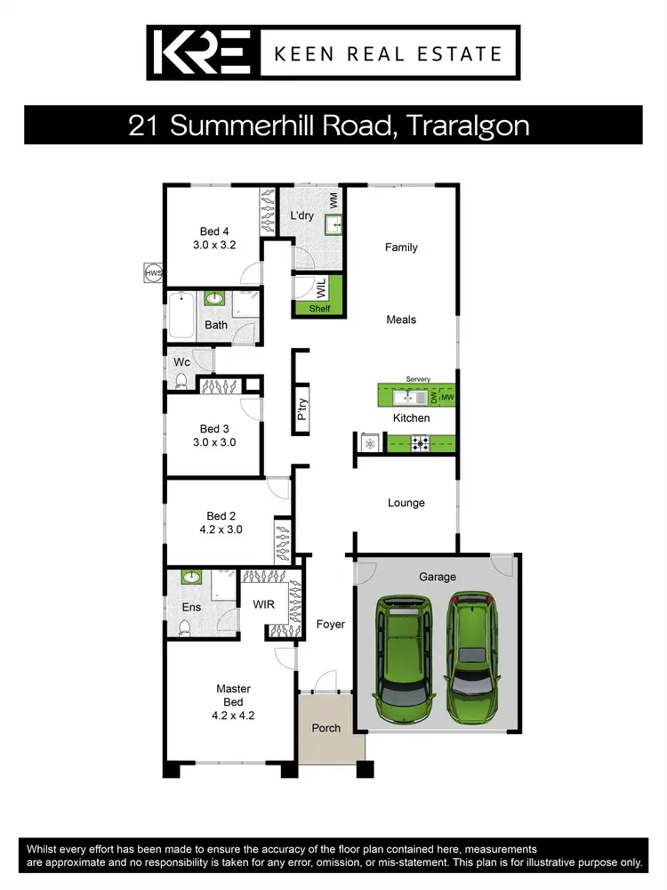 Floorplan of Homely house listing, 21 Summerhill Road, Traralgon VIC 3844