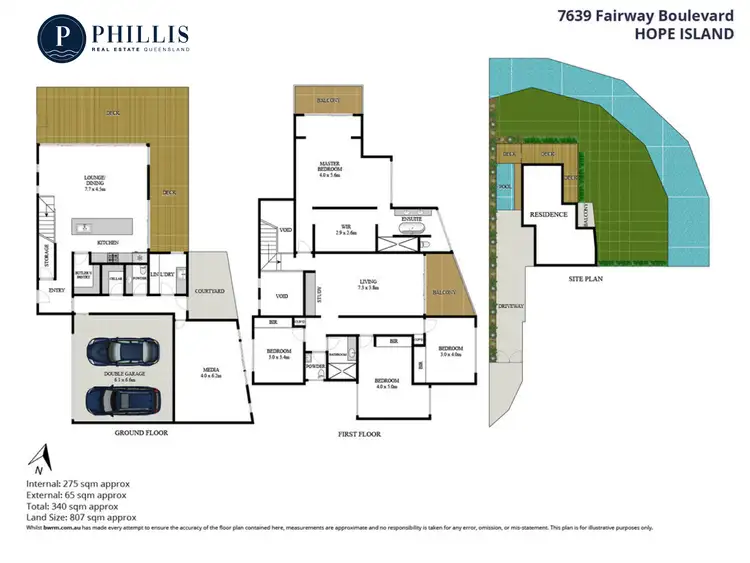 Floorplan of Homely house listing, 7639 Fairway Boulevard, Hope Island QLD 4212