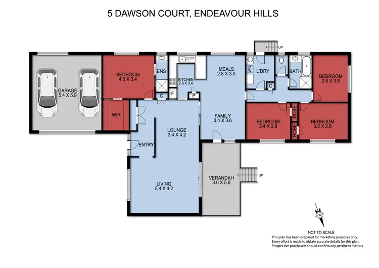 Floorplan of Homely house listing, 5 Dawson Court, Endeavour Hills VIC 3802