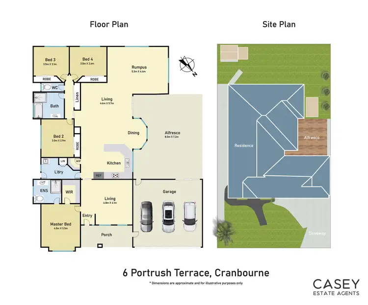 Floorplan of Homely house listing, 6 Portrush Terrace, Cranbourne VIC 3977