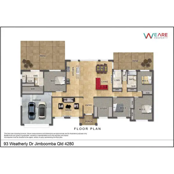 Floorplan of Homely house listing, 93 Weatherly Drive, Jimboomba QLD 4280