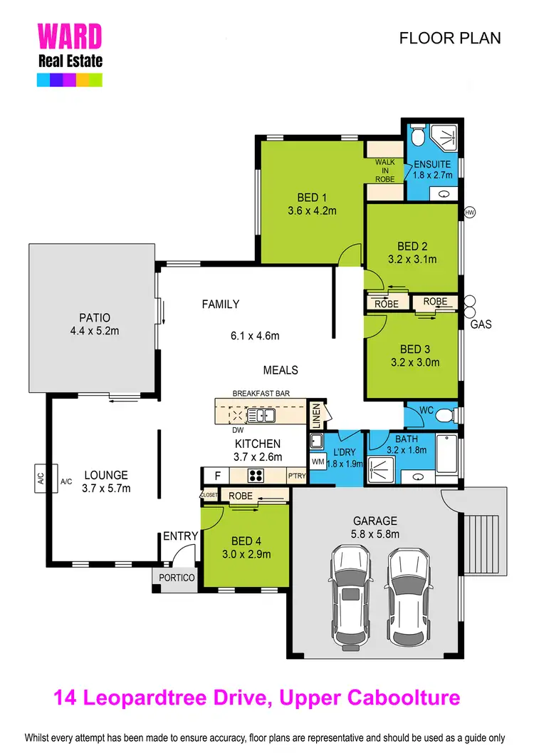 Floorplan of Homely house listing, 14 Leopardtree Drive, Upper Caboolture QLD 4510